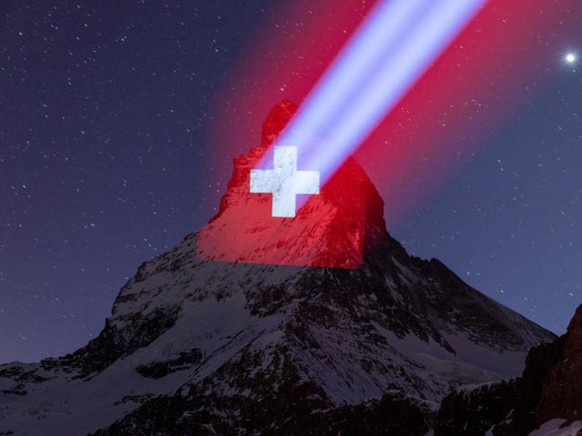 TÃ¤glich zwischen Sonnenuntergang und 23 Uhr wird das Matterhorn beleuchtet - als Zeichen der Hoffnung in der Corona-Krise.