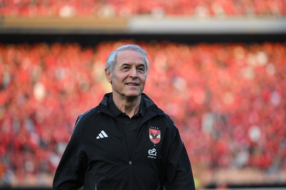 epa12054745 Al Ahly&#039;s head coach Marcel Koller looks on ahead of the CAF Champions League semi final second leg soccer match between Al Ahly FC and Mamelodi Sundowns FC, in Cairo, Egypt, 25 April ...