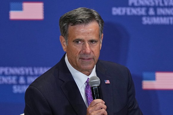 CIA Director John Ratcliffe speaks before President Donald Trump arrives at the United States Army War College in Carlisle, Pa., during the Pennsylvania Defense and Innovation Summit, Wednesday, July  ...