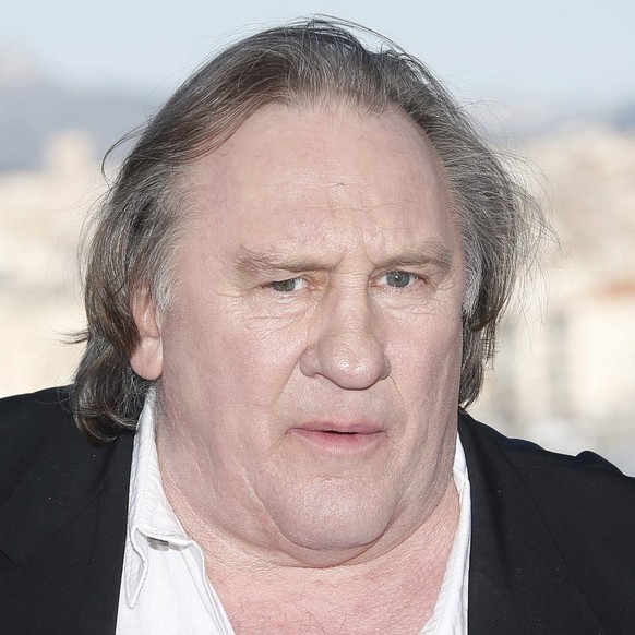 epa05289663 French actor/cast member Gerard Depardieu poses during a photocall before the premiere of the Netflix television series &#039;Marseille&#039;, in Marseille, Southern France, 04 May 2016. T ...