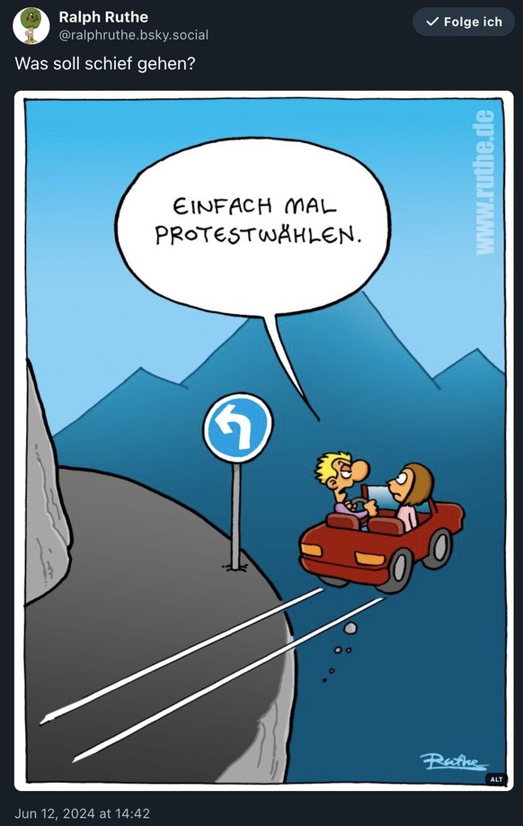 Karikatur zu Europa-Wahlen