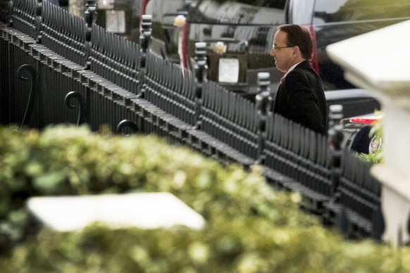 Deputy Attorney General Rod Rosenstein arrives at the West Wing of the White House in Washington, Wednesday, Nov. 7, 2018. Attorney General Jeff Sessions was pushed out Wednesday as the country&#039;s ...