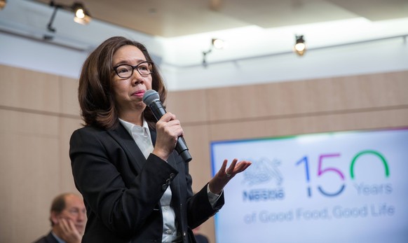 Nestle Bilanzpressekonferenz (160218) -- VEVEY, Feb. 18, 2016 -- Nestle Executive Vice-President Wan Ling Martello speaks during a press conference held at the company s headquarters in Vevey, Switzer ...