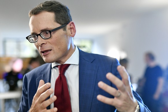 Roger Koeppel, SVP, .im Walcheturm in Zuerich bei den eidgenoessischen Wahlen am Sonntag, 20. Oktober 2019. (KEYSTONE/Walter Bieri)