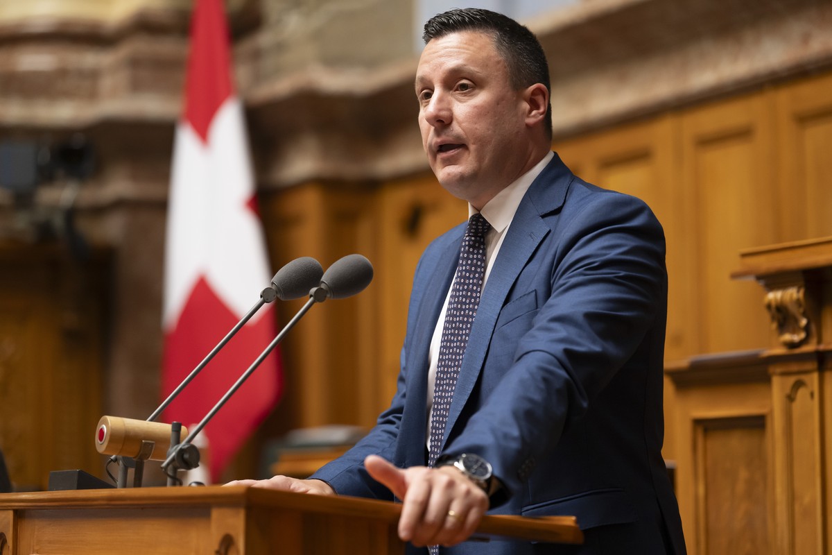 Nationalrat Piero Marchesi, SVP-TI, spricht waehrend der Sommersession der Eidgenoessischen Raete, am Dienstag, 16. Juni 2026 im Nationalrat in Bern. (KEYSTONE/Anthony Anex)