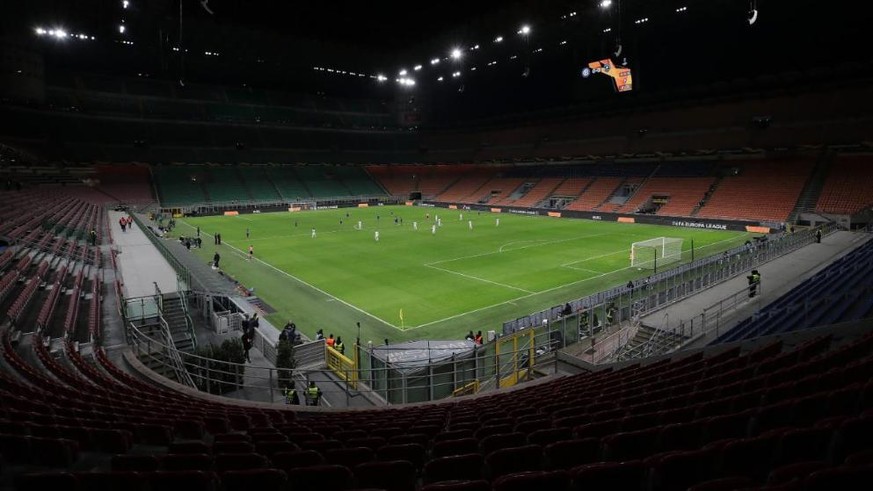 Das Spiel Inter gegen Ludogorets stand ganz im Zeichen des Coronavirus und wurde vor leeren Rängen ausgetragen.