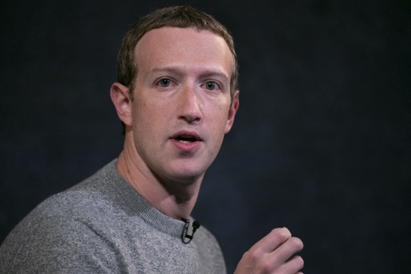 FILE - Facebook CEO Mark Zuckerberg speaks at the Paley Center in New York, Oct. 25, 2019. Newly unredacted documents from a state-led antitrust lawsuit against Google accuse the search giant of collu ...