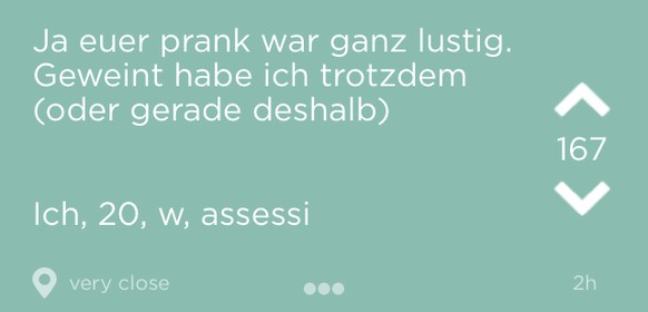 tel: null
Liebe Watsons,

In St. Gallen ereignete sich heute eine ganz amüsante Geschichte über eine Campus-App, welche in zahlreichen weinenden Erstsemester endete. Ich dachte, das passt doch zu de ...