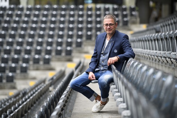 Portrait vom CEO des SC Bern, Marc Luethi, am Montag, 13. August 2018, in der PostFinance Arena in Bern. (KEYSTONE/Anthony Anex)