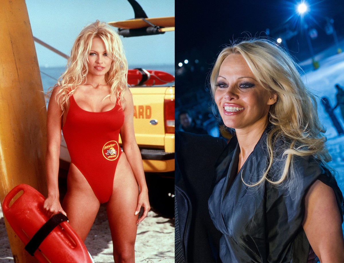 Die US-amerikanische Schauspielerin Pamela Anderson spielt die Rolle der Rettungsschwimmerin 'C.J. Parker' in der Fernsehserie 'Baywatch', in der die Erlebnisse einer Gruppe von Re ...