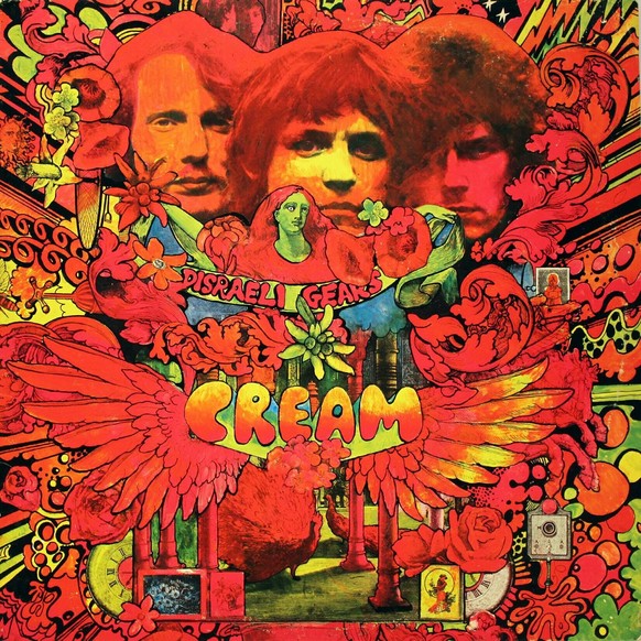 Cream . &quot;Disraeli Gears&quot;. Paradestück von psychedelischem Cover-Design

https://www.reddit.com/r/60sdesign/comments/x841s6/19671969_psychedelicrock_album_covers/