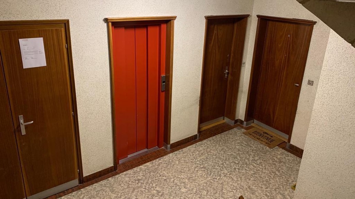La configuration d'un palier de l'immeuble ou le drame de Montreux s'est déroulé, ici le 2e étage.