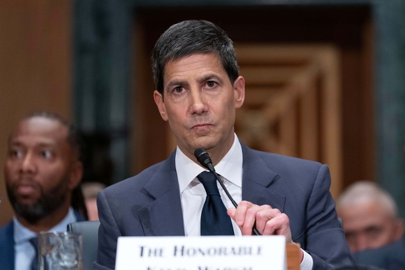 Kevin Warsh testifies during his nomination hearing to be a member and chairman of the Federal Reserve Board of Governors before the Senate Banking, Housing and Urban Affairs Committee on Capitol Hill ...
