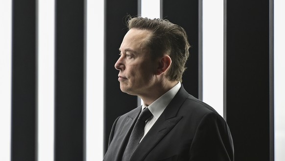 FILE - Tesla CEO Elon Musk attends the opening of the Tesla factory Berlin Brandenburg in Gruenheide, Germany, March 22, 2022. Germany&#039;s government rebuked X owner Elon Musk after he criticized t ...