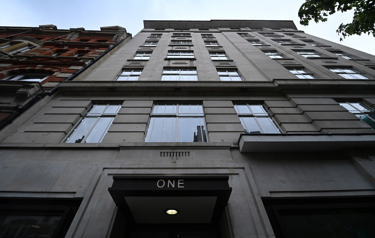 epa09196703 The Greensill offices in London, Britain, 13 May 2021. Former British Prime Minister David Cameron is to be questioned by MP's over the ongoing controversy over the collapse of Greens ...