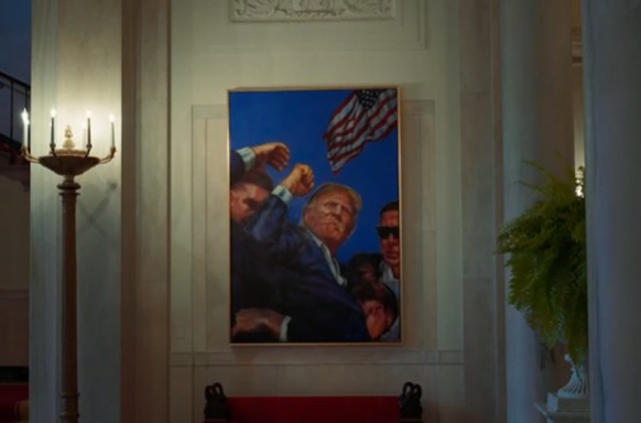 Das Weisse Haus: Dieses Gemälde von Donald Trump hängt nun in dem Gebäude.