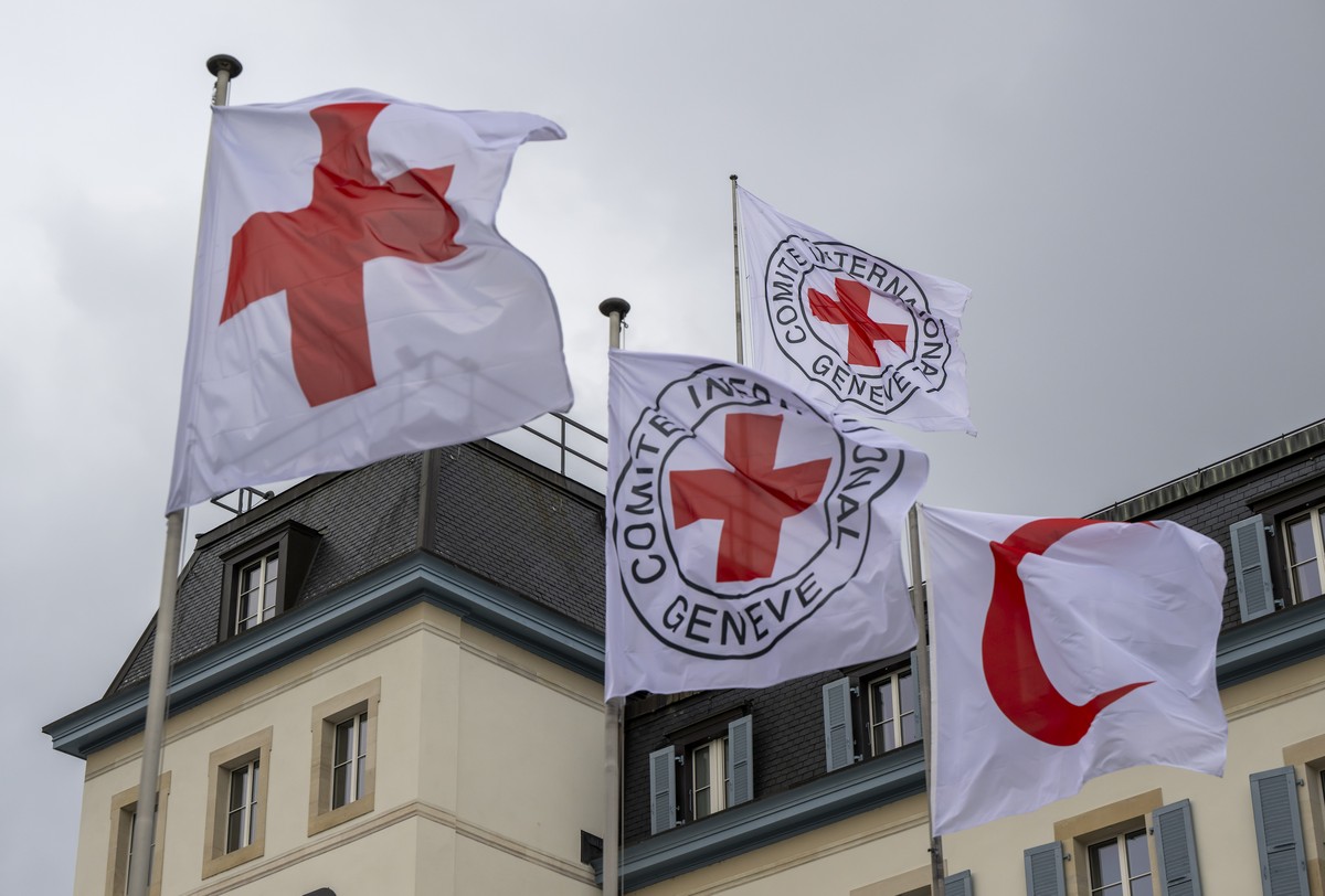 The International Committee of the Red Cross (ICRC) headquarters is pictured, in Geneva, Switzerland, Friday, November 21, 2025. ICRC will have to cut 2900 full-time equivalent jobs. (KEYSTONE/Martial ...