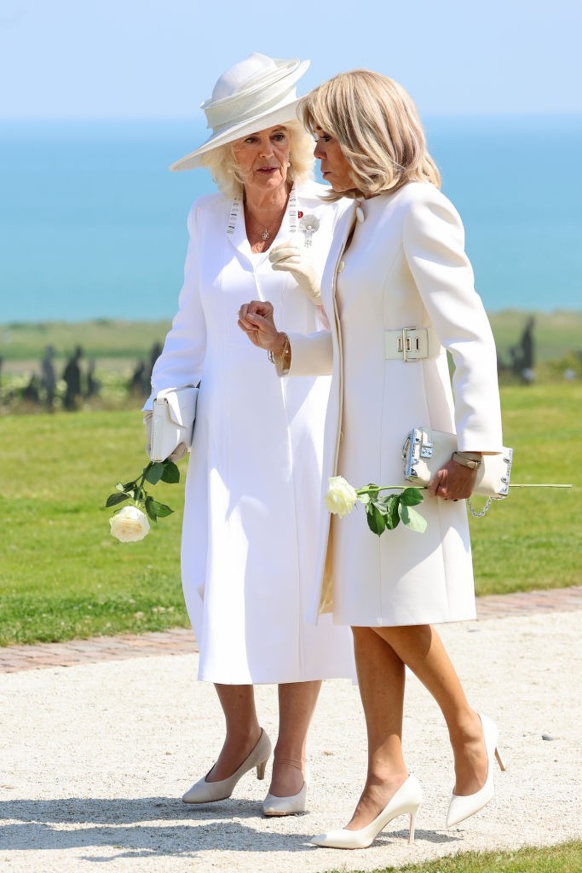 VER-SUR-MER, FRANCE - JUNE 06: <<enter caption here>> attends the UK Ministry of Defence and the Royal British Legion’s commemorative event at the British Normandy Memorial to mark the 80t ...
