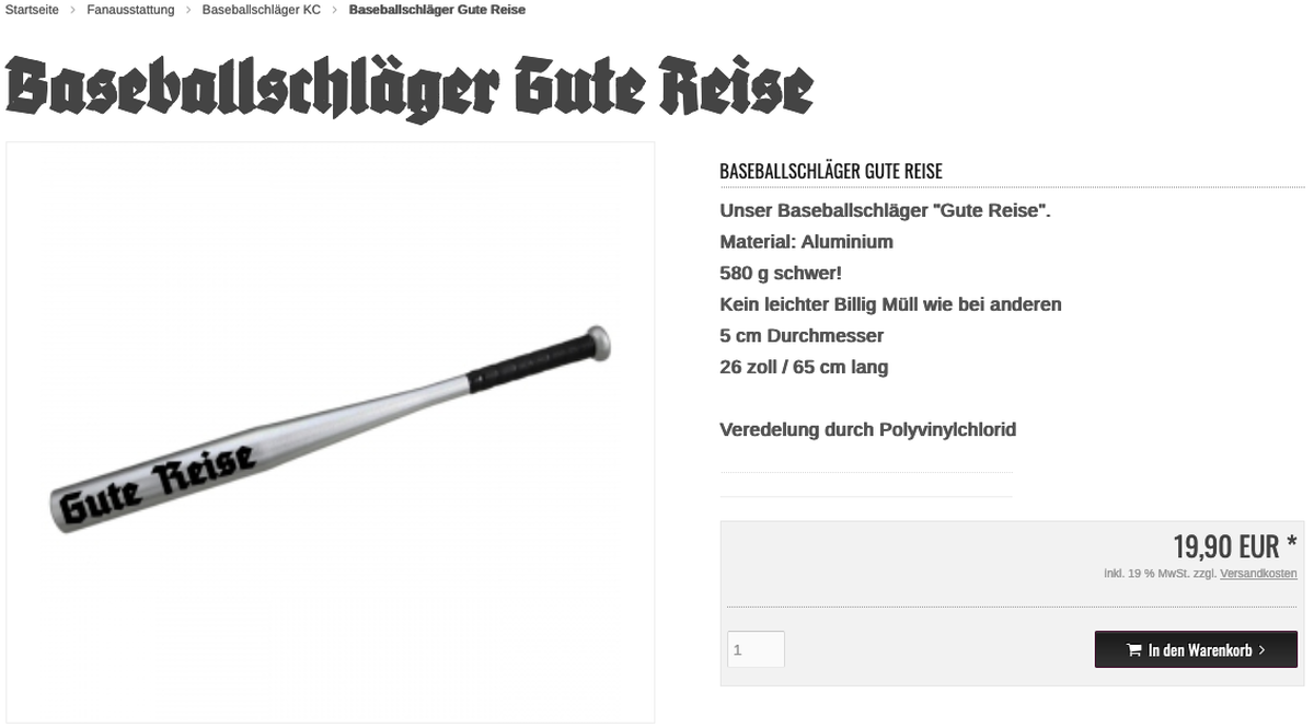 Preiswert, aber nicht billig! Fanartikel der deutschen Band Kategorie C.
