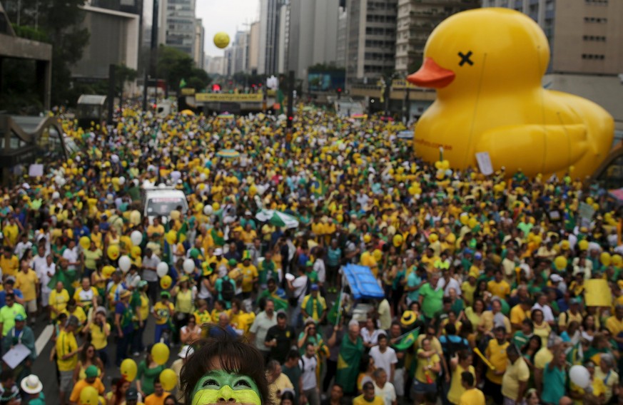 Über 100'000 Demonstranten versammelten sich allein in São Paulo.&nbsp;<br data-editable="remove">