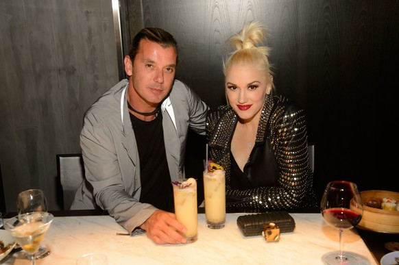 IMAGE DISTRIBUTED FOR HAKKASAN LAS VEGAS - Hakkasan Las Vegas celebrates their one-year anniversary with Gwen Stefani, right, and Gavin Rossdale on April 26, 2014, in Las Vegas. (Photo by Al Powers/Po ...