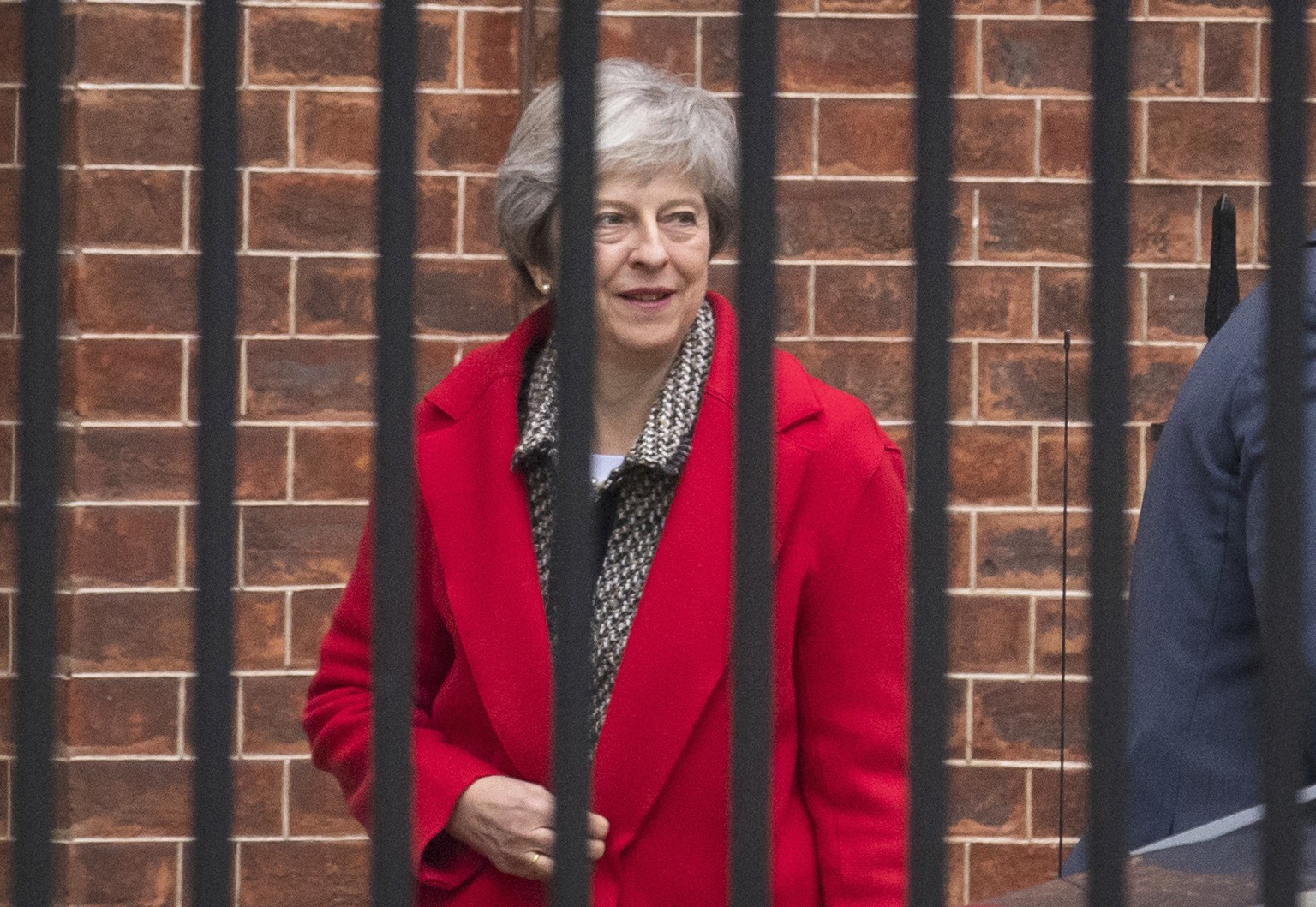 Britain&#039;s Prime Minister Theresa May leaves Downing Street in London, Friday, Nov. 16, 2018. May appealed directly to voters to back her Brexit plan Friday as she braced for a potential leadershi ...