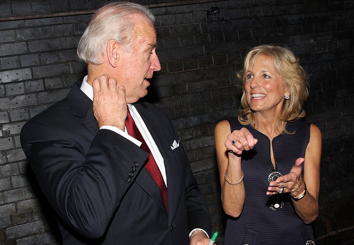 NEW YORK - FEBRUARY 13: Vice President Joe Biden and wife Jill Biden visit backstage at "Billy Elliott" The Musical (Biden brought his wife for her Valentines Day present) on Broadway at The ...