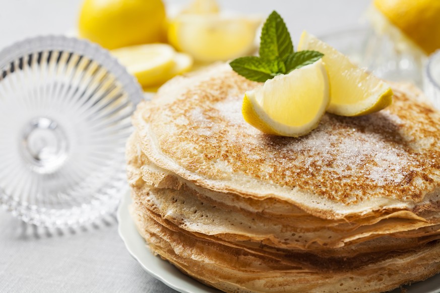 english pancakes lemon sugar zucker zitronen pfannkuchen crepes englisch essen food