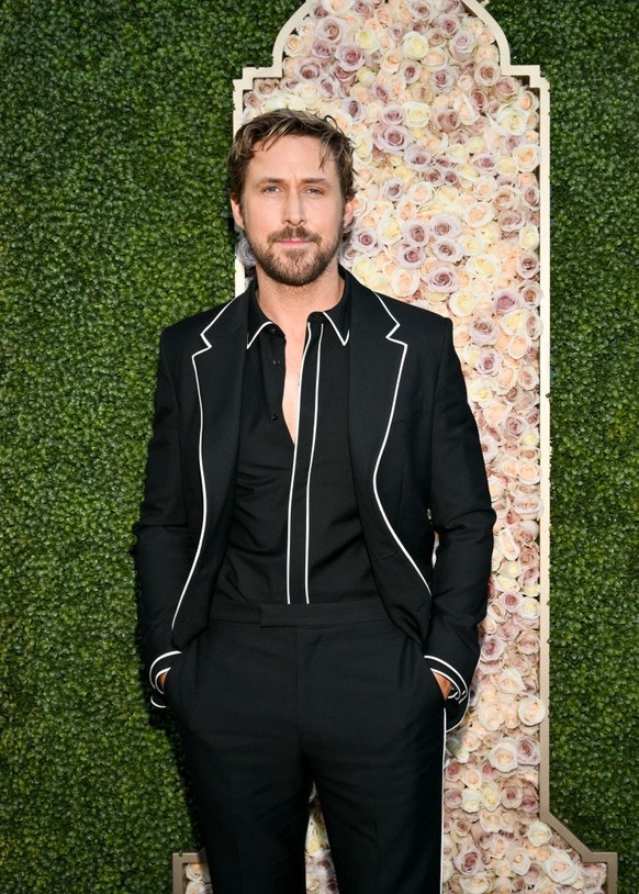 Ryan Gosling at the 81st Golden Globe Awards held at the Beverly Hilton Hotel on January 7, 2024 in Beverly Hills, California. (Photo by Michael Buckner/Golden Globes 2024/Golden Globes 2024 via Getty ...