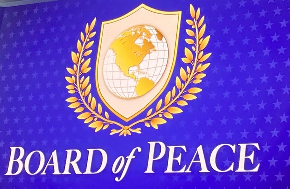 Die USA im Zentrum: Das Logo von Trumps sogenanntem «Friedensrat».