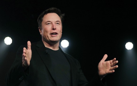 FILE - Tesla CEO Elon Musk speaks before unveiling the Model Y at Tesla&#039;s design studio in Hawthorne, Calif., March 14, 2019. On Friday, July 15, 2022, Musk fired back at Twitter