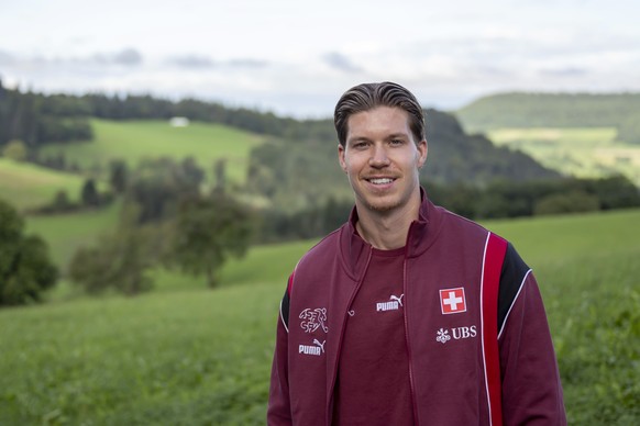 Cedric Itten bei einem Termin der Schweizer Fussball Nationalmannschaft in Horben, Deutschland, am Dienstag, 2. September 2025. (KEYSTONE/Georgios Kefalas)