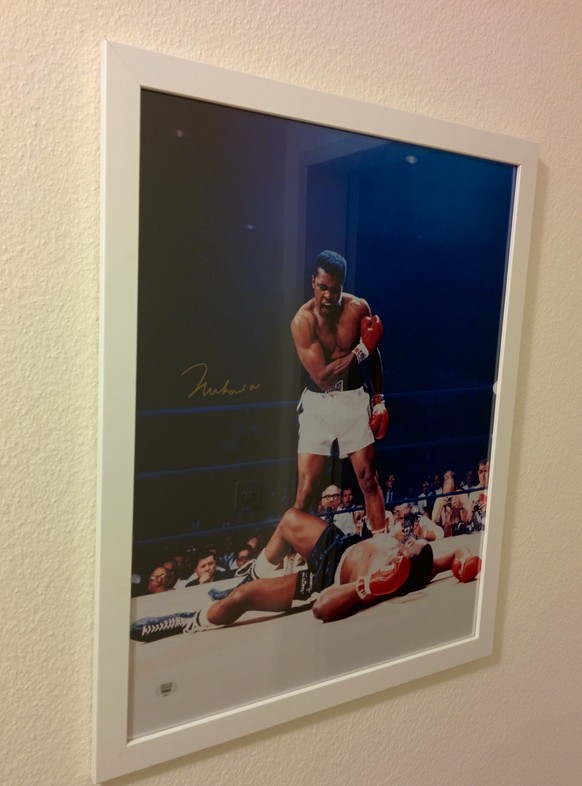 Kraftprotz: Muhammad Ali.