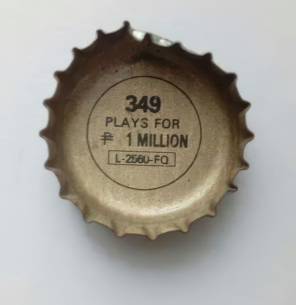 349-Pepsideckel vom Zahlenfieber-Skandal, 1992.