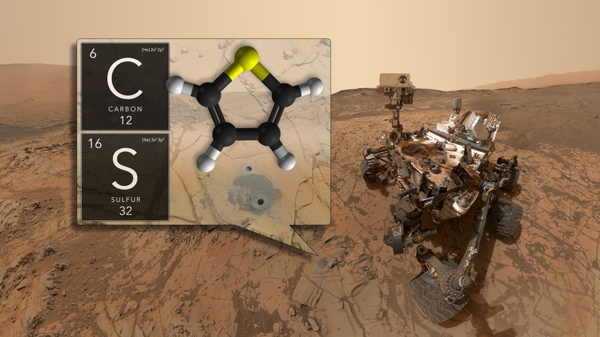 Der Mars-Rover Curiosity hat organische Moleküle auf dem Roten Planeten nachgewiesen.