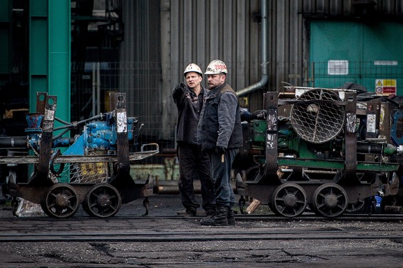 epa07243060 Miners at the CSM coal mine near the Czech-Polish border in Karvina, Czech Republic, 21 December 2018. According to a spokesman of CSM mining company, 13 miners were killed in a methane bl ...