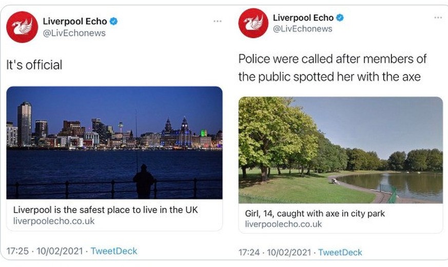 Liverpool safest place ... or not? 
Liverpool Echo