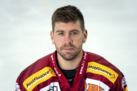 Langnaus Chris DiDomenico, waehrend dem offiziellen Fototermin, der Saison 2019/20, am Dienstag, 6. August 2019, in der Ilfishalle in Langnau. (KEYSTONE/Anthony Anex)