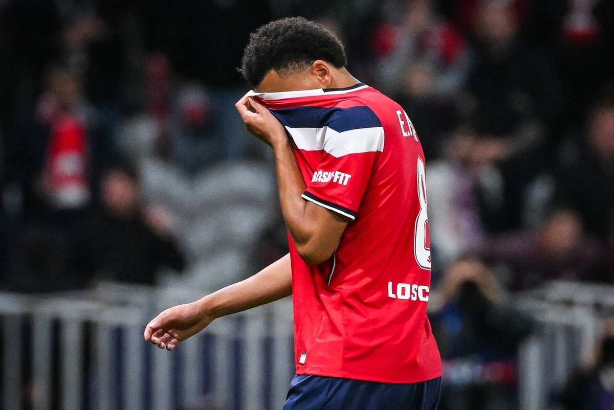 September 8, 2026, Villeneuve-D ascq, France, France: Ethan MBAPPE of Lille looks dejected during the UEFA Champions League, League Phase MD1 match between Lille OSC LOSC and Real Betis Balompie at Pi ...