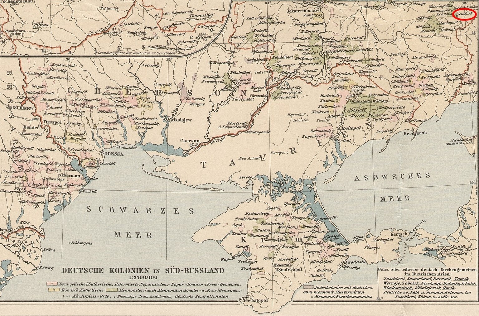 Deutsche Kolonien in der Ukraine und angrenzenden Gebieten.
https://www.elke-rehder.de/images/Antiquariat/A008269_Sued-Russland.jpg