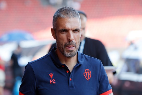 Trainer Fabio Celestini (FCB) vor dem Meisterschaftsspiel der Super League zwischen dem Grasshopper-Club Zuerich und dem FC Basel, am Samstag 03. August 2024 im Stadion Letzigrund Zuerich..(Keystone/M ...