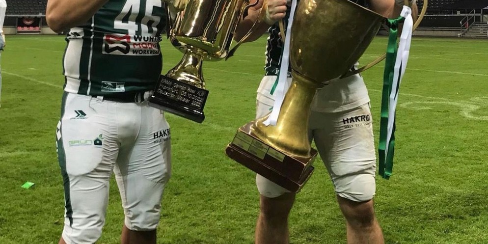 Letztes Jahr wurden sie noch deutsche Meister, jetzt spielen sie in der höchsten europäischen Liga. Links im Bild Andreas Buri und rechts Dominik Liechti.