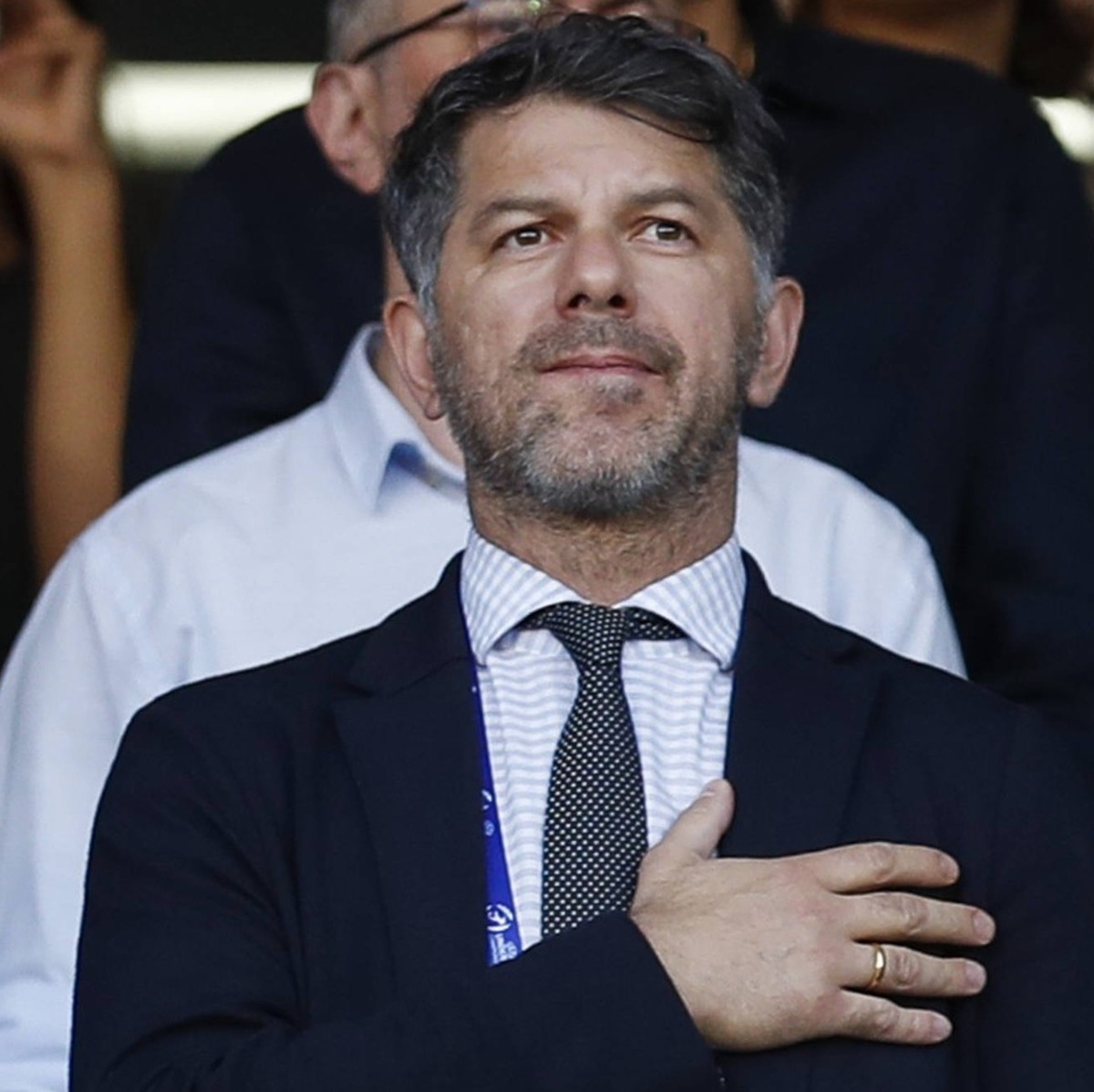 UEFA U21, U 21 EM, Georgien - Israel, Viertelfinale, 01.07.2023, Tiflis Levan KOBIASHVILI Präsident des georgischen Fussballverbandes, UEFA U21-Fussball-Europameisterschaft in Rumaenien und Georgien,  ...