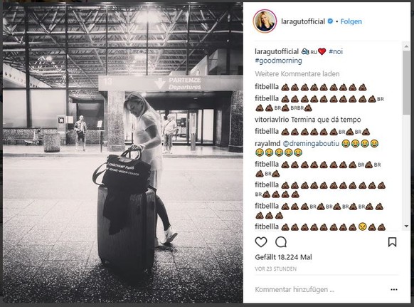 Auch Laura Guts Fotos auf Instagram werden mit Kommentaren überhäuft. 