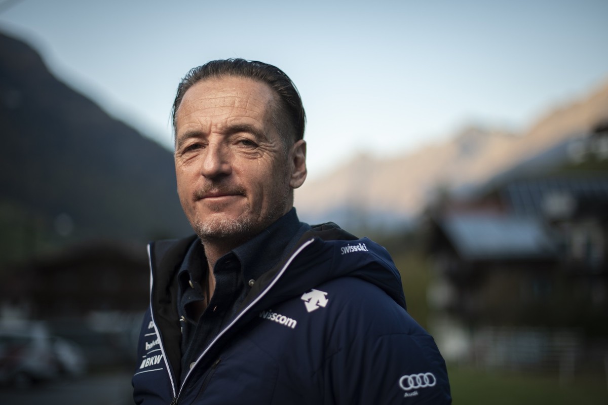 Helmut Krug, Giant Slalom Coach of Team Switzerland, poses during a press event at the FIS Alpine Ski World Cup season in Soelden, Austria, on Friday, October 25, 2019. The Alpine Skiing World Cup sea ...