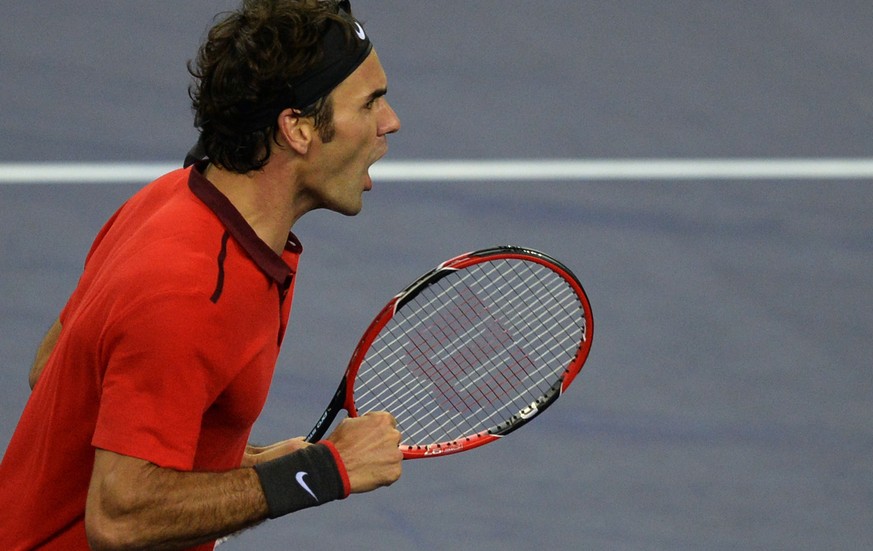 Federer, der brüllende Löwe.