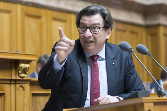 Corrado Pardini, SP-BE, spricht waehrend einer Debatte waehrend der Fruehlingssession der Eidgenoessischen Raete, am Dienstag, 13. Maerz 2018 in Bern. (KEYSTONE/Peter Klaunzer)