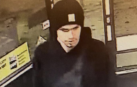 This surveillance video image released by the Yakima Police Department shows a suspect wanted in a shooting at a convenience store in Yakima, Washington, early Tuesday, January 24, 2023. At least three people…