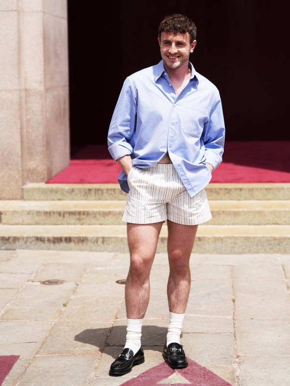 MFW - Gucci Photocall Paul Mescal at Gucci fashion show photocall during Milan Men s Fashion Week: Spring /Summer 2025, in Milan, Italy on June 17, 2024. Photo by Riccardo Giordano/IPA/ABACAPRESS.COM  ...