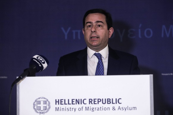 Athen, Griechenland - Griechenland s Minister f
